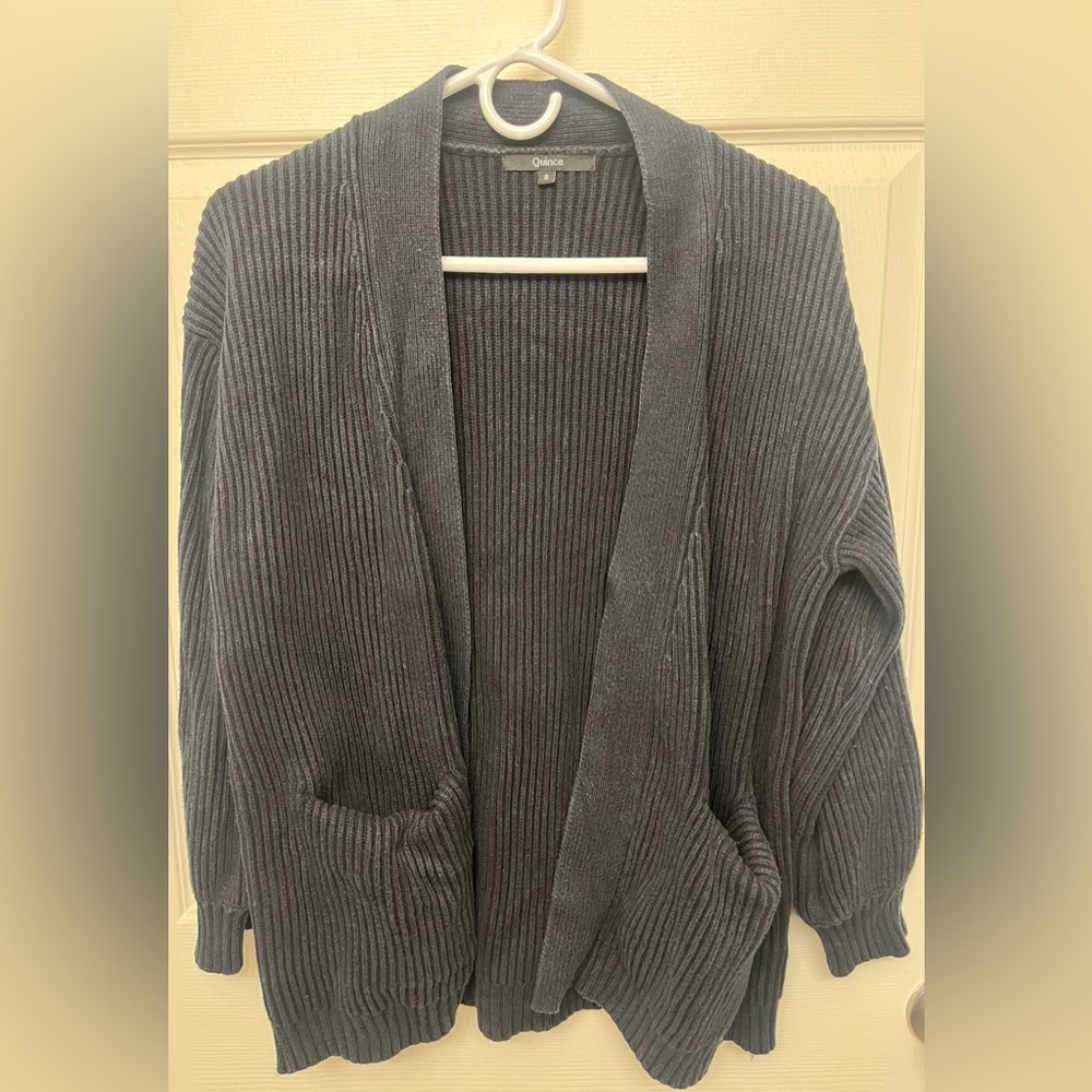 Quince Open Front Cotton Cardigan